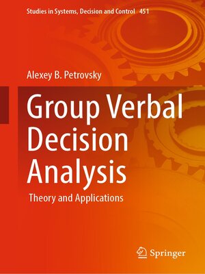 cover image of Group Verbal Decision Analysis